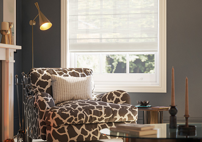 Novara Voile, Chiffon White - Twist&Fit Roman Blind - Image 5